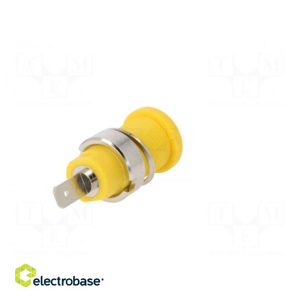 Socket | 4mm banana | 24A | 1000VDC | 24.5mm | yellow | nickel plated image 6