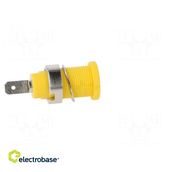 Socket | 4mm banana | 24A | 1000VDC | 24.5mm | yellow | nickel plated image 7