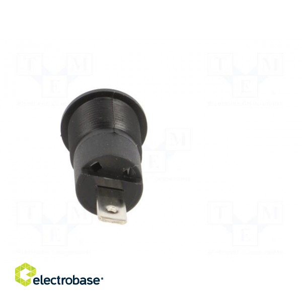 Socket | 4mm banana | 24A | 1kV | black | nickel plated | on panel,screw image 5