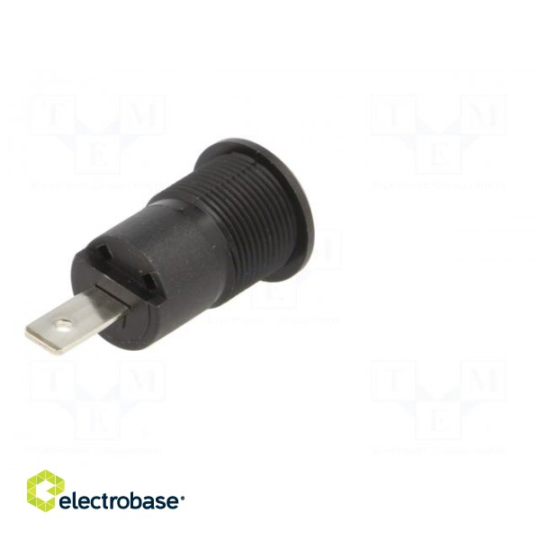 Socket | 4mm banana | 24A | 1kV | black | nickel plated | on panel,screw image 6