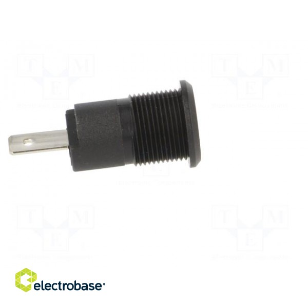 Socket | 4mm banana | 24A | 1kV | black | nickel plated | on panel,screw image 7