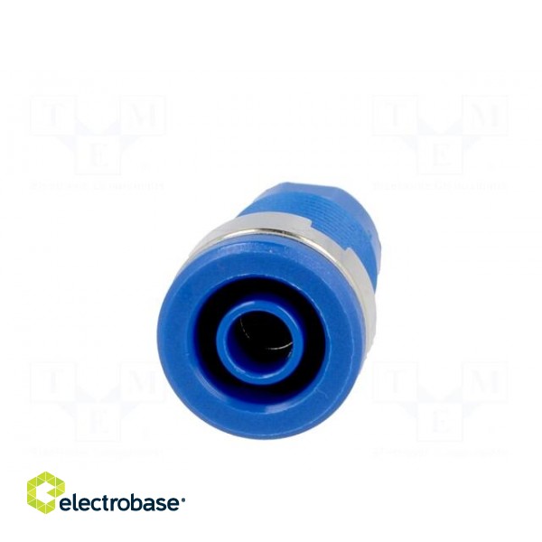 Socket | 4mm banana | 24A | 1kVDC | blue | nickel plated | on panel | 34mm image 9