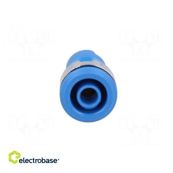 Socket | 4mm banana | 24A | 1kV | Cutout: Ø12.2mm | blue | nickel plated image 9