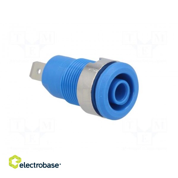 Socket | 4mm banana | 24A | 1kV | Cutout: Ø12.2mm | blue | nickel plated image 8