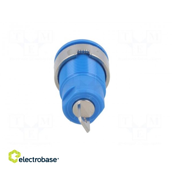 Socket | 4mm banana | 24A | 1kV | Cutout: Ø12.2mm | blue | nickel plated image 5