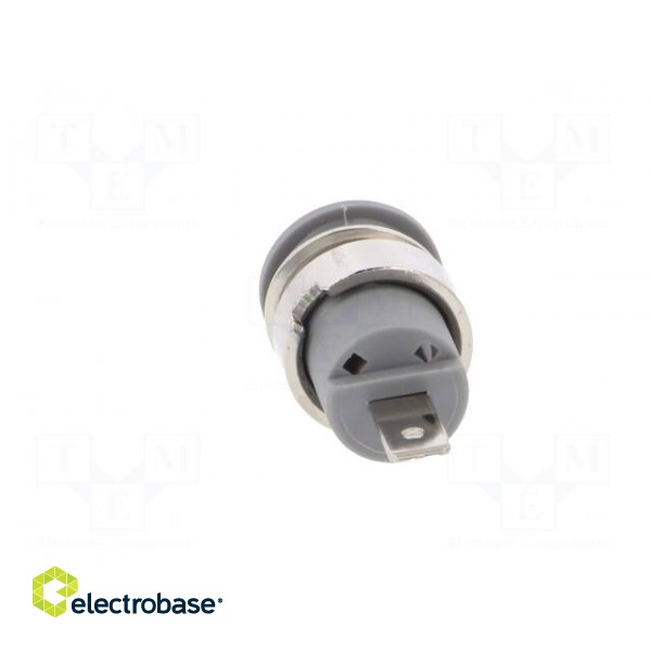 Socket | 4mm banana | 24A | 1kV | Cutout: Ø12.2mm | grey | nickel plated image 5