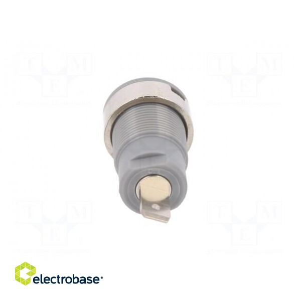 Socket | 4mm banana | 24A | 1kV | Cutout: Ø12.2mm | grey | nickel plated image 5