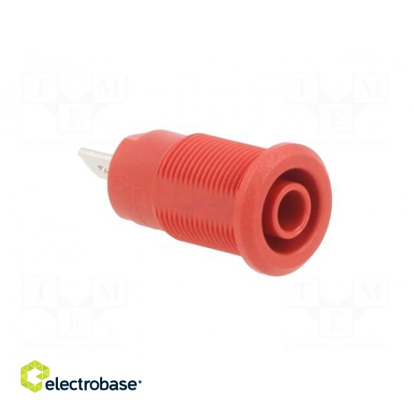 Socket | 4mm banana | 24A | 1kV | Cutout: Ø12.2mm | red | nickel plated image 9