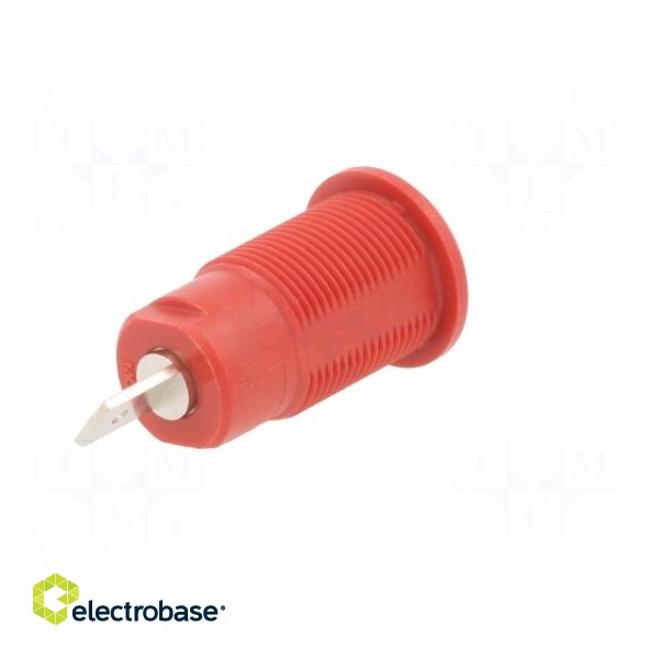 Socket | 4mm banana | 24A | 1kV | Cutout: Ø12.2mm | red | nickel plated image 7