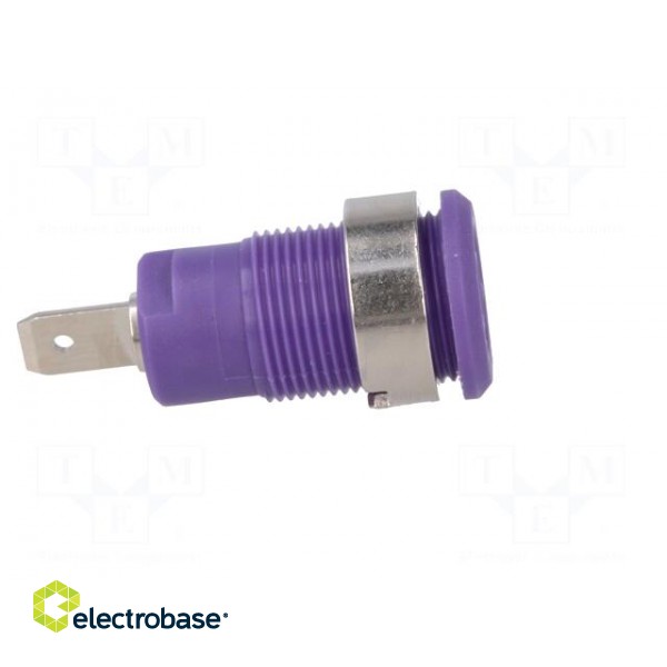 Socket | 4mm banana | 24A | 1kV | Cutout: Ø12.2mm | violet | screw image 7