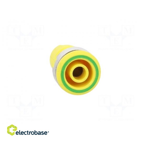Socket | 4mm banana | 24A | 1kV | Cutout: Ø12.2mm | yellow-green | screw image 9
