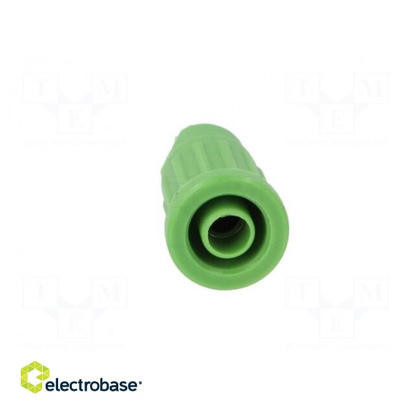 Socket | 4mm banana | 24A | 1.5kVDC | green | nickel plated | on panel image 9
