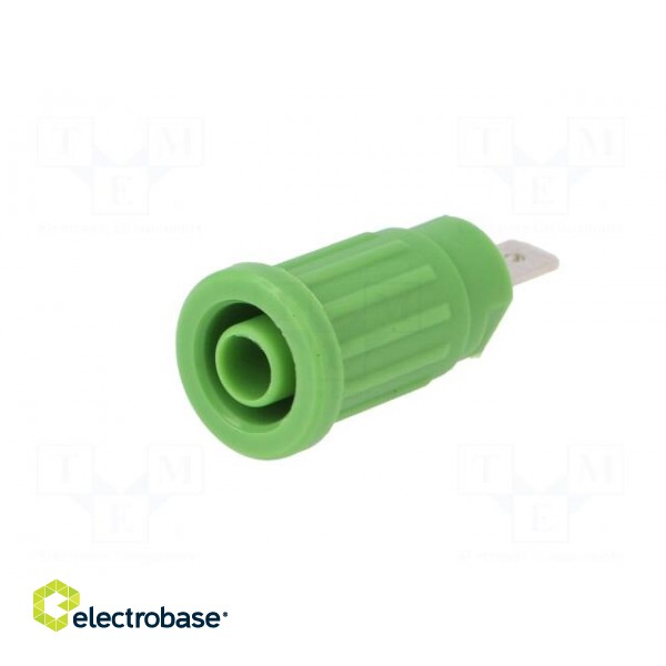 Socket | 4mm banana | 24A | 1kV | green | nickel plated | 34mm | 5mΩ image 2