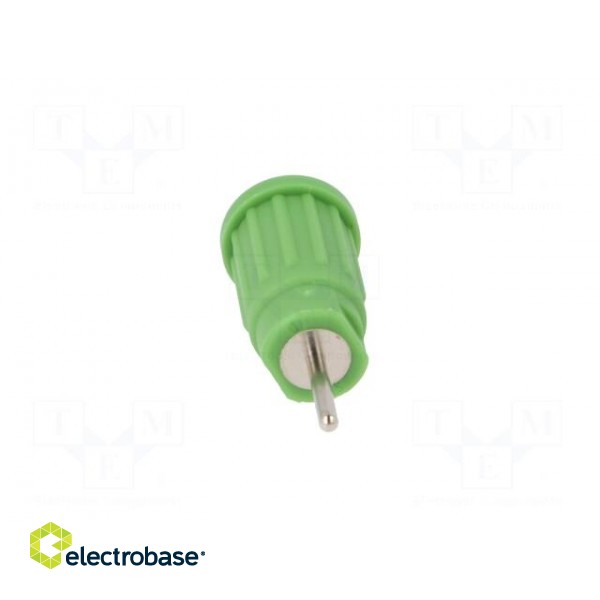Socket | 4mm banana | 24A | 1kVDC | green | nickel plated | on panel image 5