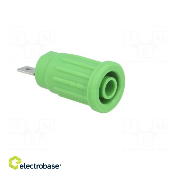 Socket | 4mm banana | 24A | 1kV | green | push-in | 33mm | -25÷80°C | 5mΩ paveikslėlis 8
