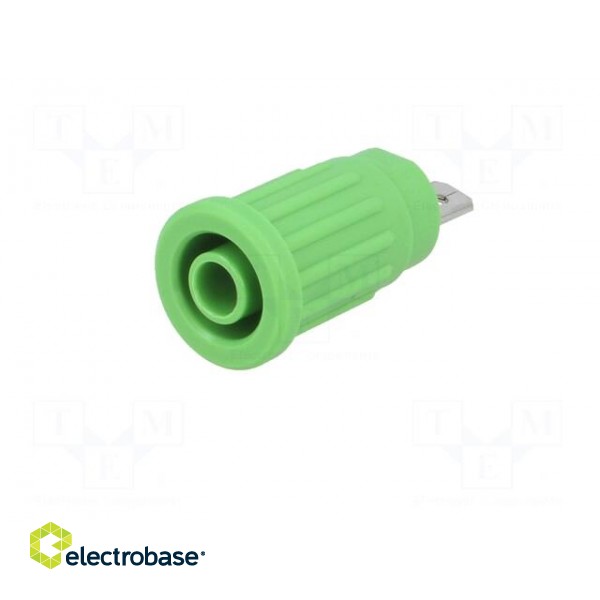 Socket | 4mm banana | 24A | 1kV | green | push-in | 33mm | -25÷80°C | 5mΩ фото 2