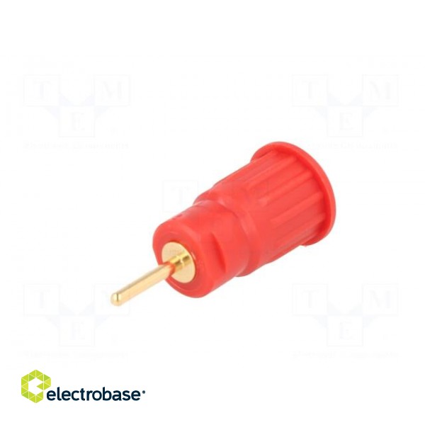 Socket | 4mm banana | 24A | 1kV | red | gold-plated | on panel | insulated image 6