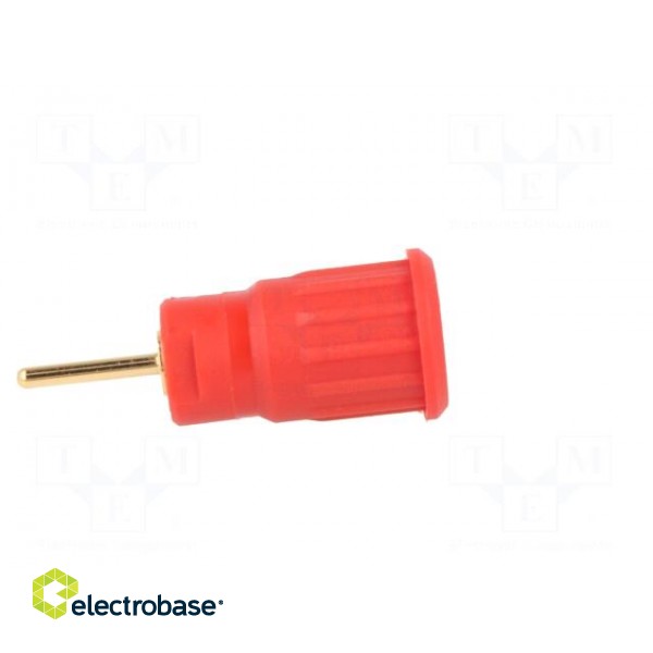 Socket | 4mm banana | 24A | 1kV | L: 35.5mm | red | gold-plated | on panel image 7