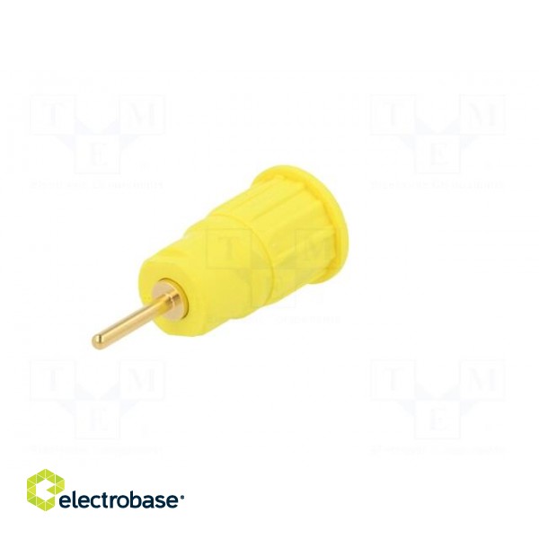 Socket | 4mm banana | 24A | 1kV | L: 35.5mm | yellow-green | gold-plated фото 6