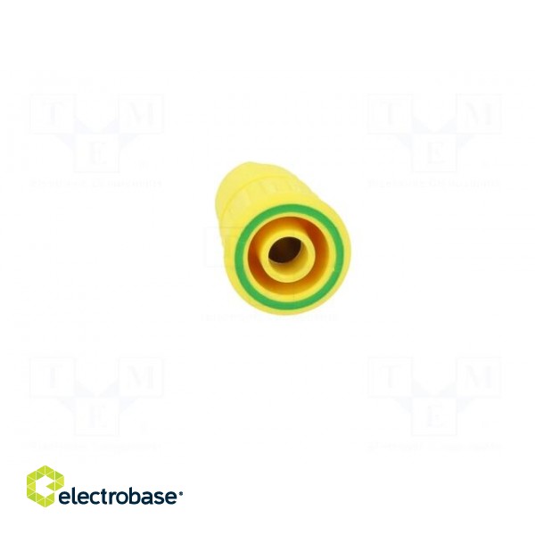 Socket | 4mm banana | 24A | 1kV | L: 35.5mm | yellow-green | gold-plated paveikslėlis 9