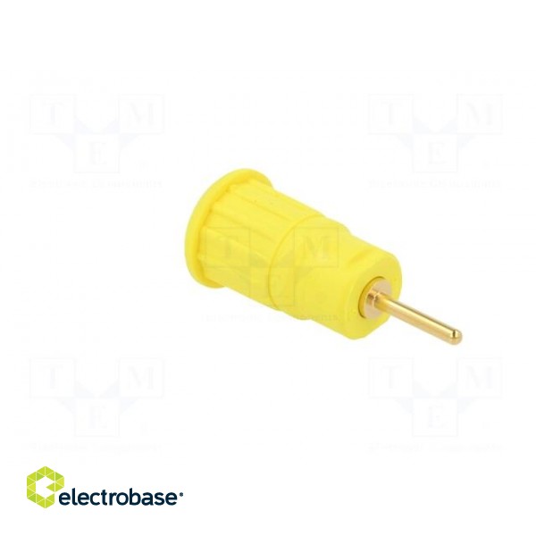 Socket | 4mm banana | 24A | 1kV | L: 35.5mm | yellow-green | gold-plated фото 4