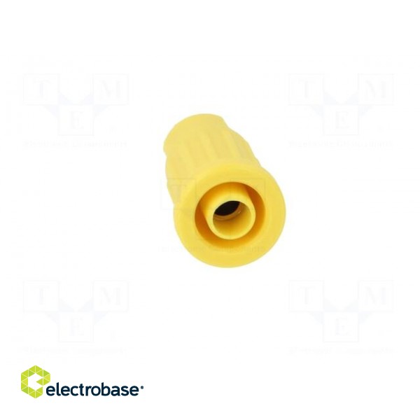Socket | 4mm banana | 24A | 1.5kVDC | yellow | nickel plated | on panel image 9