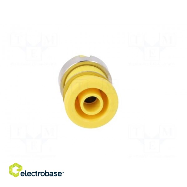 Socket | 4mm banana | 24A | 1kVDC | yellow | nickel plated | on panel image 9