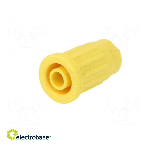Socket | 4mm banana | 24A | 1kV | yellow | push-in,on panel | 28.1mm image 2