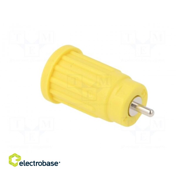 Socket | 4mm banana | 24A | 1kV | yellow | push-in,on panel | 28.1mm image 4