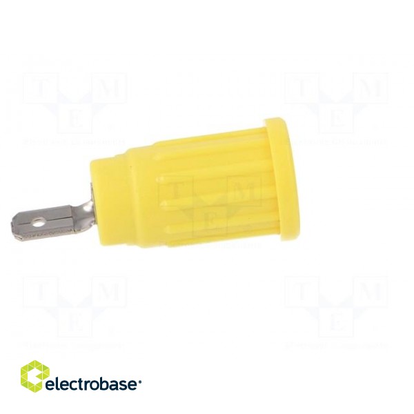 Socket | 4mm banana | 24A | 1kV | yellow | push-in | 33mm | -25÷80°C | 5mΩ image 7