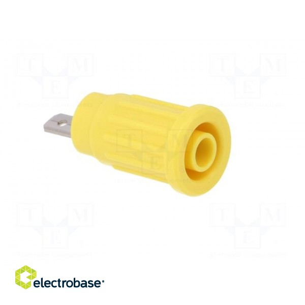 Socket | 4mm banana | 24A | 1kV | yellow | push-in | 33mm | -25÷80°C | 5mΩ image 8