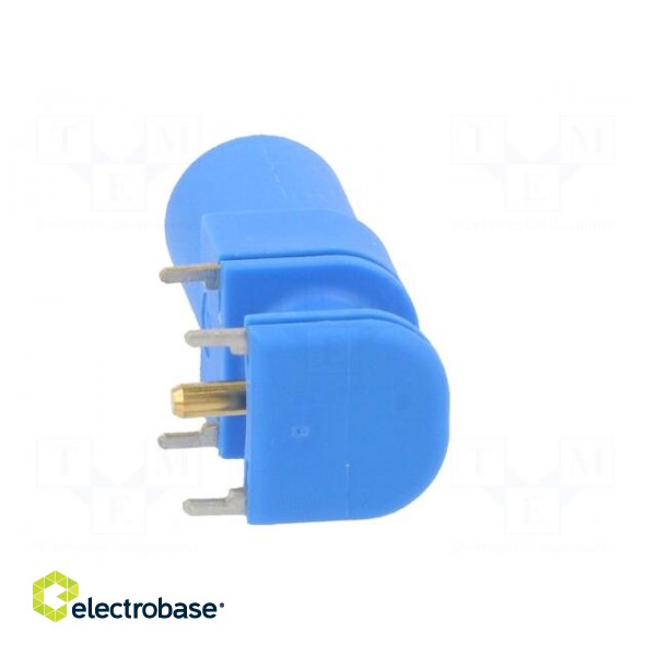 Socket | 4mm banana | 24A | 33mm | blue | gold-plated | on panel,PCB image 5