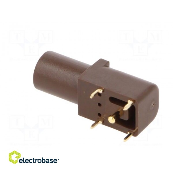 Socket | 4mm banana | 24A | 33mm | brown | gold-plated | on panel image 4