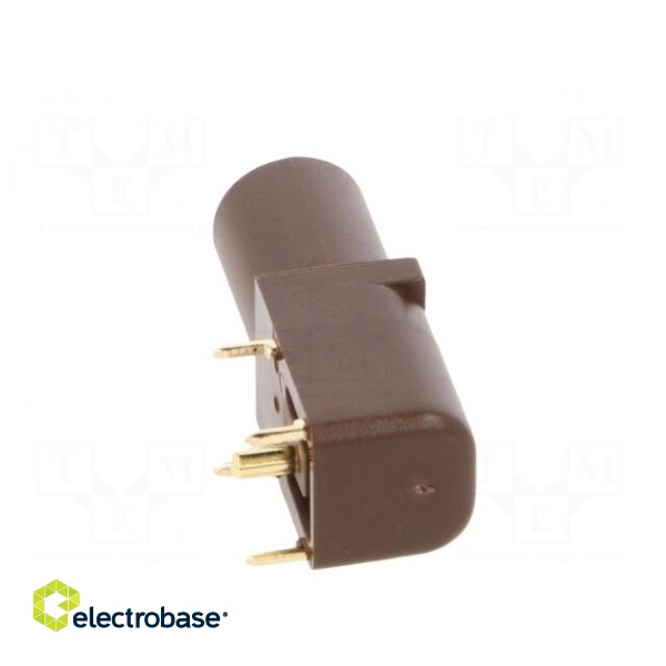 Socket | 4mm banana | 24A | 33mm | brown | gold-plated | on panel image 5