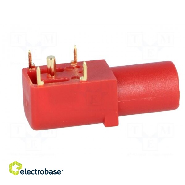 Socket | 4mm banana | 24A | 33mm | red | gold-plated | on panel image 7
