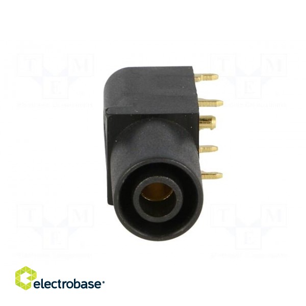 Socket | 4mm banana | 24A | black | gold-plated | PCB | insulated | 33.6mm image 9