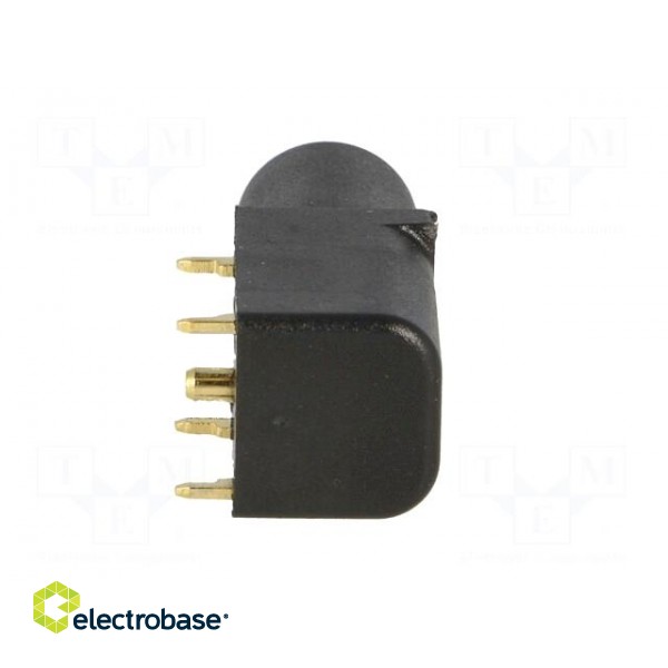 Socket | 4mm banana | 24A | black | gold-plated | PCB | insulated | 33.6mm image 5