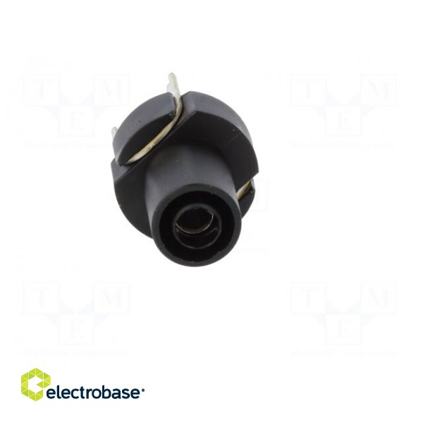 Socket | 4mm banana | 24A | black | PCB | insulated,with contacts image 9
