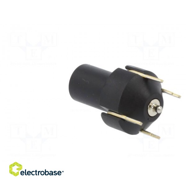 Socket | 4mm banana | 24A | black | PCB | insulated,with contacts image 4