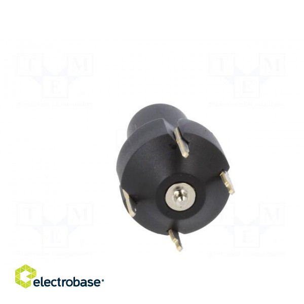 Socket | 4mm banana | 24A | black | PCB | insulated,with contacts image 5
