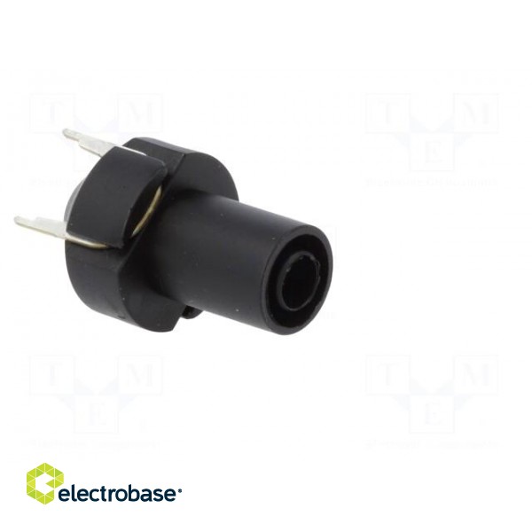 Socket | 4mm banana | 24A | black | PCB | insulated,with contacts image 8