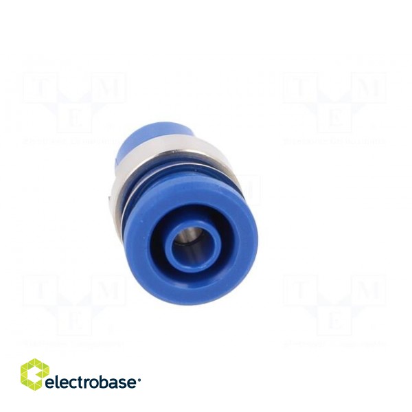 Socket | 4mm banana | 24A | blue | nickel plated | on panel,screw | 34mm image 9