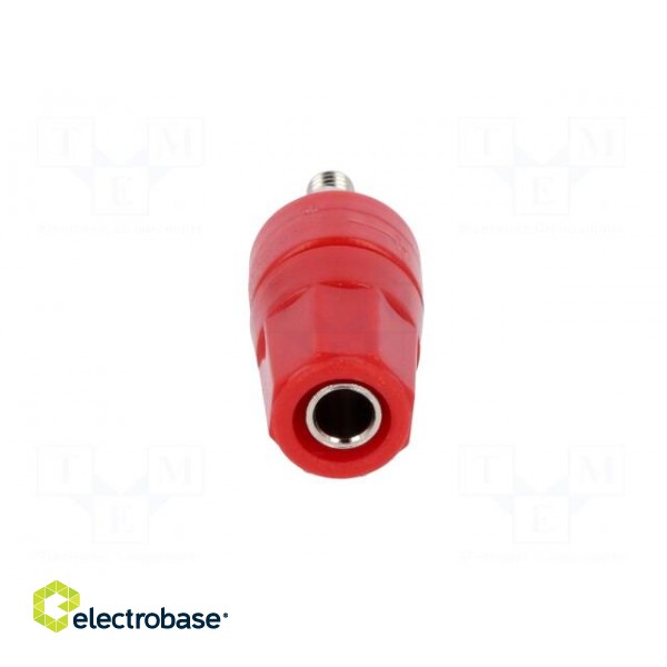Socket | 4mm banana | 24A | red | nickel plated | on panel,screw | 36mm image 9