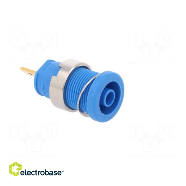 Socket | 4mm banana | 25A | 1kVDC | blue | gold-plated | screw | 32mm | 5mΩ image 8