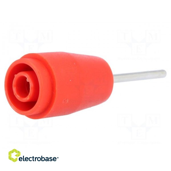 Socket | 4mm banana | 25A | 1kVDC | red | PCB | Connection: soldered | 5mΩ image 1