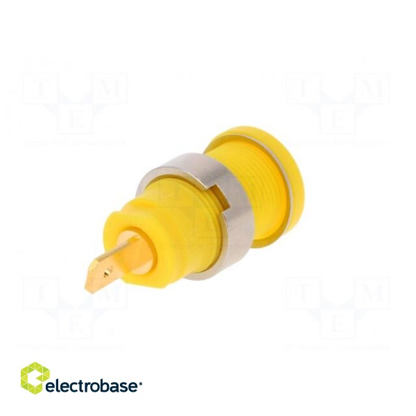 Socket | 4mm banana | 25A | 1kVDC | yellow | gold-plated | screw | 32mm image 6