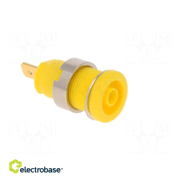 Socket | 4mm banana | 25A | 1kVDC | yellow | gold-plated | screw | 32mm image 8