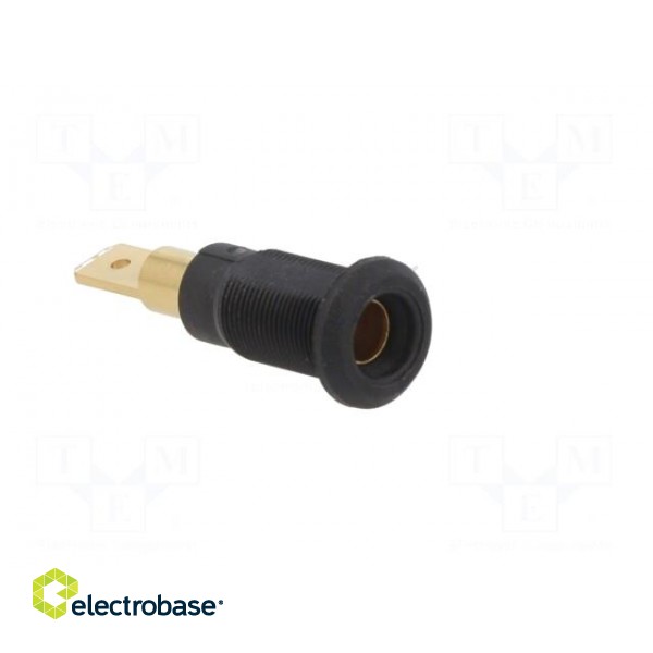 Socket | 4mm banana | 25A | black | gold-plated | Overall len: 30mm image 7