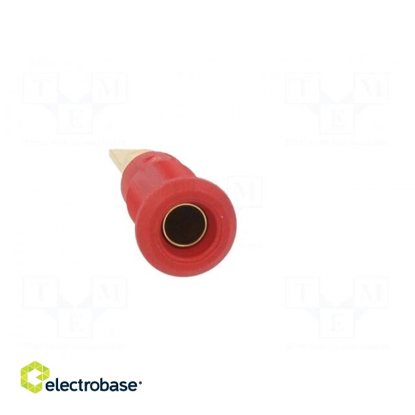 Socket | 4mm banana | 25A | red | gold-plated | Overall len: 30mm image 9