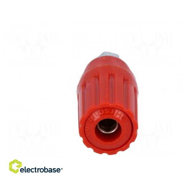 Socket | 4mm banana | 25A | red | insulated | crimped image 9